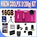 Nikon COOLPIX S1200pj 14.1 MP Digital Camera with Built-In 20 Lumens iPhone/iPad/iPod Compatible Projector (Black)+ 16GB SDHC Memory + Extra Extended Life Battery + Ac/Dc Charger + SDHC Card Reader + Memory Card Wallet + Shock Proof Case w/Strap + MicroFiber Cleaning Cloth + Mini Tripod + Accessory Saver Bundle!