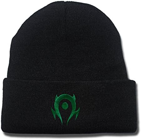 ANDREYD World Of Warcraft Alliance Logo Beanie Fashion Unisex Embroidery Beanies Skullies Knitted Hats Skull Caps - Black/Green