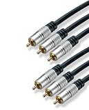 Cordon Home Cinéma 3x Rca vers 3x Rca 0.75 m