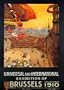AIRPLANE PLANE 1910 AVIATION UNIVERSAL INTERNATIONAL EXHIBITION BRUSSELS 24" X 36" VINTAGE POSTER REPRO