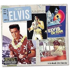 2012 Elvis Presley Wall Calendar Collectible Decor