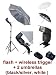 Photo Studio Portable Hot Shoe Flash Umbrella Stand Kit with Flash and Wireless Remote Trigger for Canon, Nikon, Panasonic, Leica, Pentac, Olympus DSLR camera