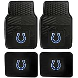 NFL Indianapolis Colts Car Floor Mats Heavy Duty 4-Piece Vinyl - Front and Rear