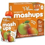 Plum Kids Organic Fruit and Veggie Mashups, Carroty Chop, 4 Count