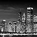 PHOTOSBYJON Chicago Skyline UNFRAMED Photo Print Night Black & White B&W BW 11.75 inches x 36 inches Photographic Panorama Print Photo Picture Standard Size