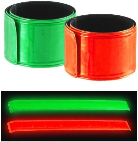 2pc Super-Reflective Snap Bracelets Pant Cuff - Auto Roll-Up