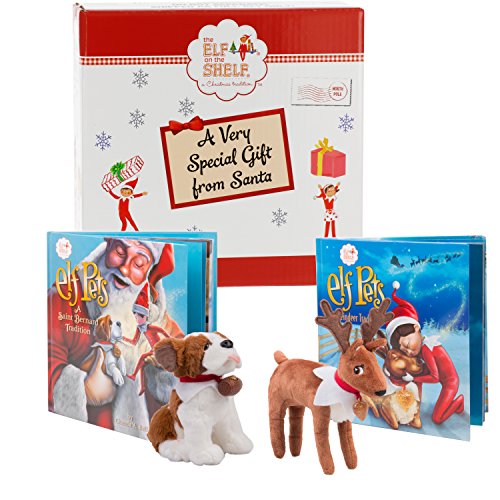 Elf on the Shelf Pet Pack Reindeer and Saint Bernard Elf Pets Direct From North Pole in