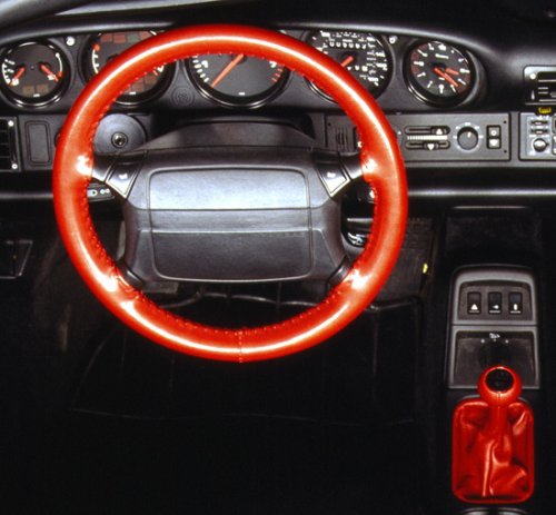 Blue - WHEELSKINS Genuine Leather Steering Wheel Cover - Original One Color (non perforated) - Volvo S60; V60 2001 - 2007
