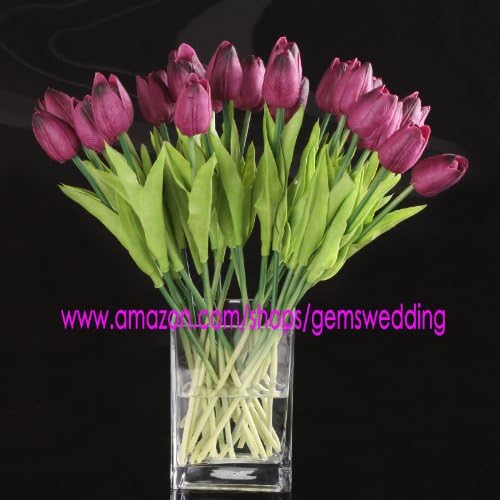 20pcs Tulip Flower Latex Real Touch For Wedding Décor Flower Best Quality KC455