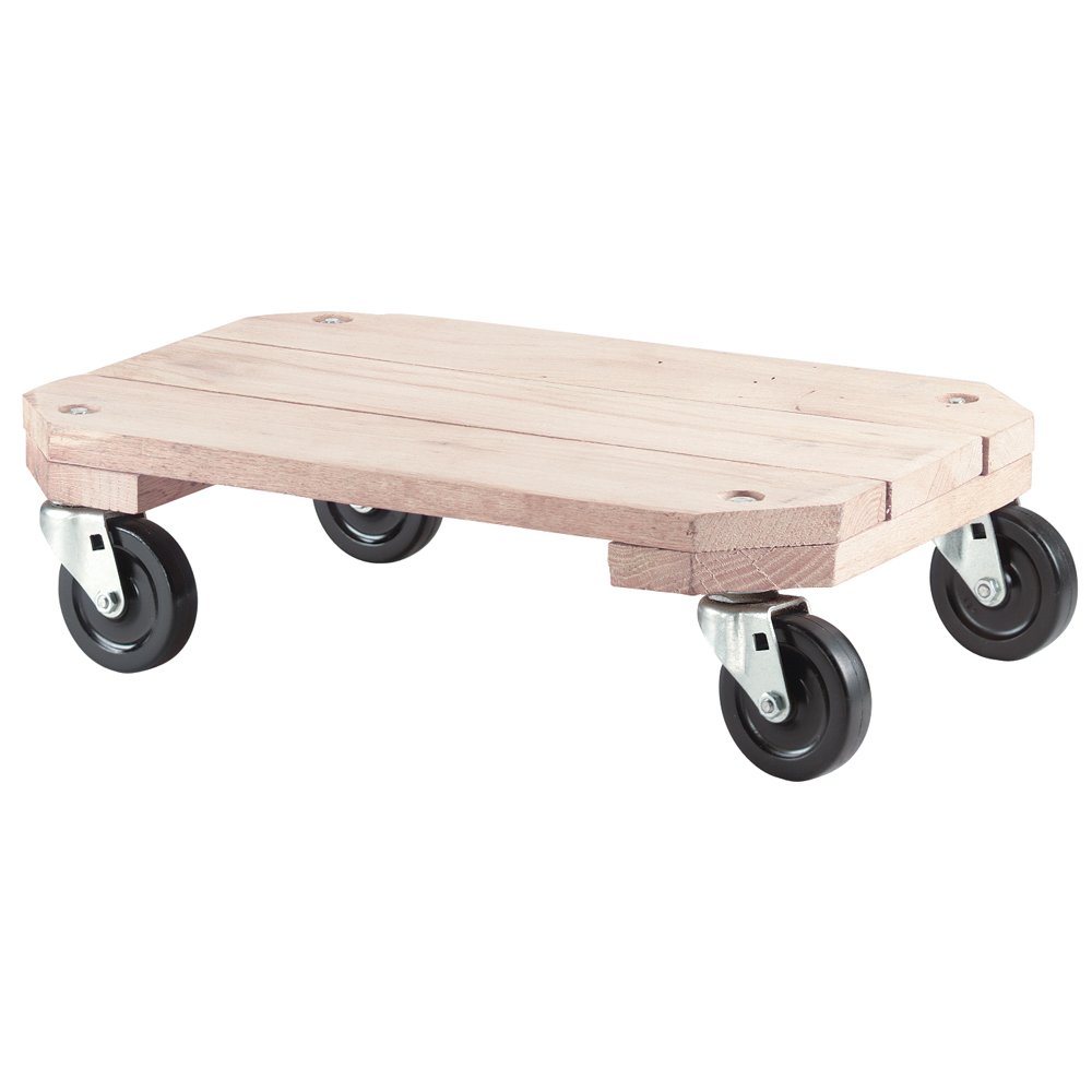 Solid Wood Plant Dolly Heavy Capacity Wheel Rolling Swivel Casters