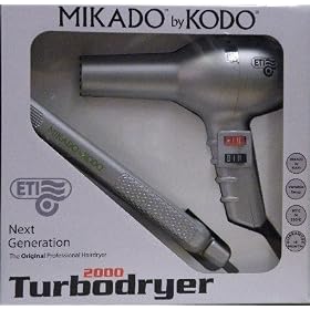 MIKADO By Kodo hair straighteners + ETI Turbodryer gift pack - Silver