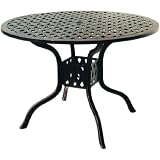 Darlee Series 30 Cast Aluminum Outdoor Patio Dining Table - 42 Inch Round - Antique Bronze
