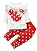 Little Girls Cute Cartoon Bowknot Long Shirts Tees & Pants 2 Pcs Sets