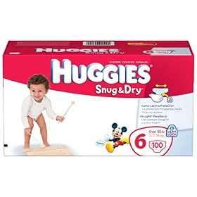 Huggies Snug & Dry Diapers, Step 6 Giant Pack, 100-CountHuggies  Snug & Dry High Count Diapers