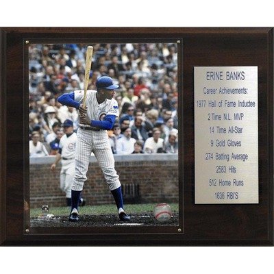 MLB Chicago Cubs Ernie Banks Career Stat Plaque