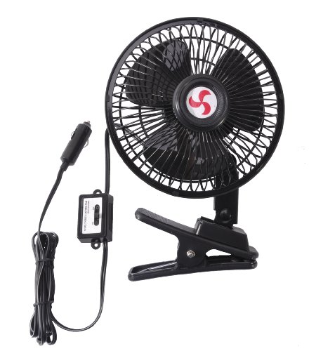 12V Oscillating Automotive Fan With Switch and ClipB0047A8MSG