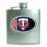 MLB Minnesota Twins Stainless Steel Hip Flask 6oz