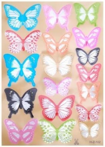 WeK Novelty Wall Stickers 3D Simulation Butterflies Refrigerator Wall Decor
