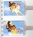 Set of 2 Luggage Tags Made with Dora The Explorer Princess Blue Fabric