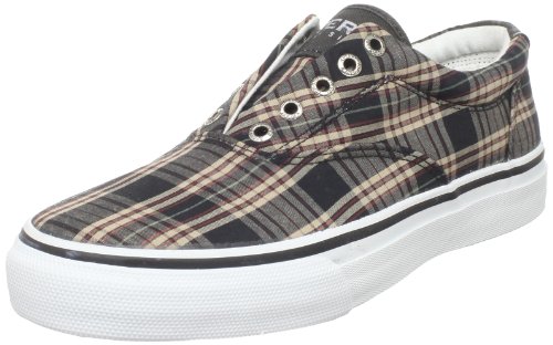 Sperry Top-Sider Men's Striper Laceless Sneaker,Black,10.5