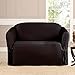 Microsuede Furniture Slipcover Loveseat 70 x 120-Black