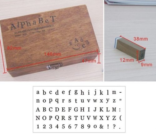 0个 木箱入り 手书きタイプと活字タイプ 2点セ