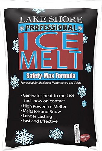 LAKE SHORE Instant Snow and Ice Melt - Ice and Snow Melt for Sidewalks, Driveways, Steps, and Parking Lots - Deicer for Concrete, Asphalt, Wood, and Other Surfaces - 20 Pounds