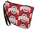 OSU Logo Ohio State Buckeyes Makeup Pouch-Travel Clutch - Coin Purse Wristlet Make up Cosmetic Beauty Bag Best Unique Small Gifts for Women Woman Ladies Girls or College Students