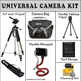 Super Deal Deluxe Accessory Starter Kit Includes 57 Inch PRO Tripod with Ca ....