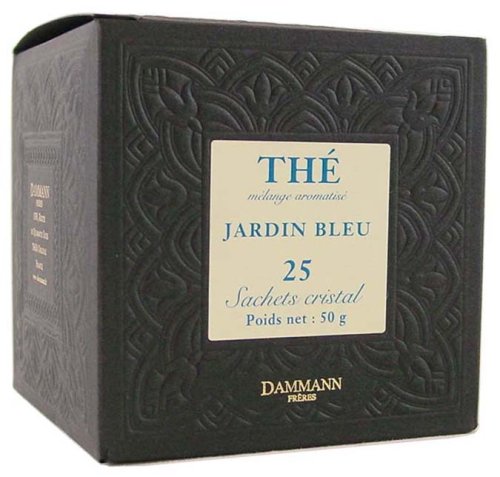 3 boxes of Dammann Silk Tea Bags Jardin Bleu (Blue Garden) China Tea Rhubarb and... by Darjeeling Teas