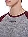 Stone Feather Men's Color Block Crewneck Cotton Fleece Raglan Sweatshirt