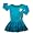Lipstik - Girls Long Sleeve Knit Dress, Blue (Size 5)