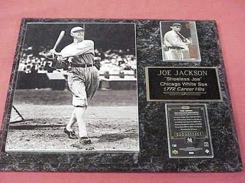 Shoeless Joe Jackson 2 Card Collector Plaque