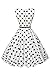 FARYSAYS Women's 50s Vintage Sleeveless Cocktail Swing Dress with Belt
