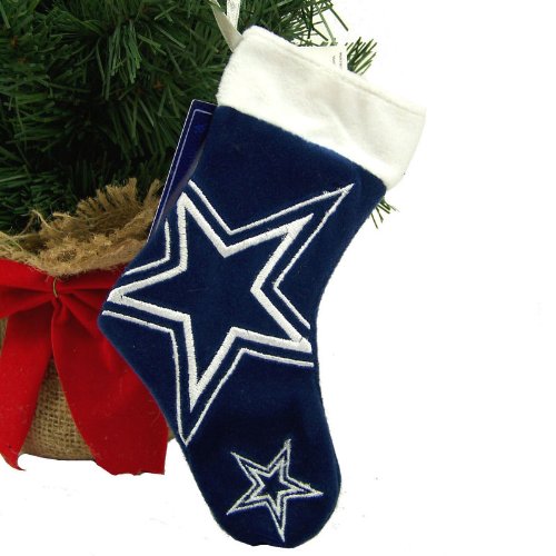 DALLAS COWBOYS OFFICIAL LOGO MINI STOCKING CHRISTMAS ORNAMENT