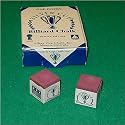 Billiard Chalk Silver Cup, Burgundy 12