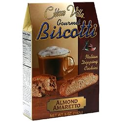Ciocco Villa Almond Amaretto Biscotti, 5-Ounce Packages (Pack of 12)
