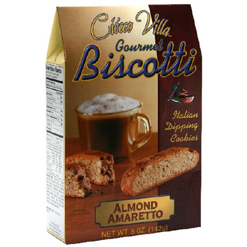 Ciocco Villa Almond Amaretto Biscotti, 5-Ounce Packages (Pack of 12) by Ciocco Villa