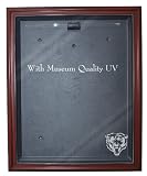 NFL Chicago Bears Cabinet Style Jersey Display - Mahogany with Museum Quality UV Upgrade