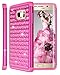 Galaxy S6 Edge Plus Case, Style4U Studded Rhinestone Crystal Bling Hybrid Armor Case Cover for Samsung Galaxy S6 Edge Plus / S6 Edge + with 1 Style4U Stylus [Hot Pink/Hot Pink]