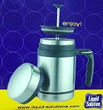 Liquid Solutions Mountaineer Coffee Press (14oz.) (Stainless) by Liquid Solutions