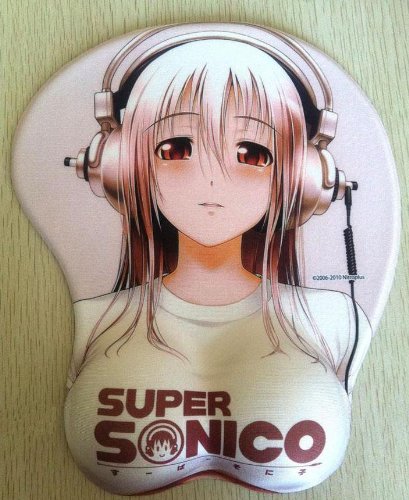 すーぱーそに子　３Ｄ　立体マウスパッド　おっぱい　ヘッドホンver