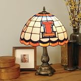 Illinois Fighting Illini Desk Lamp - Tiffany Style NCAA College Athletics Fan Shop Sports Team Merchandise