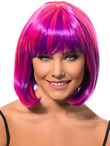 Two-Toned Pink and Purple Lola Deluxe Elevate Costumes Bob Wig
