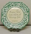 Praise God From Whom All Blessings Flow Inspirational Ceramic Wall Plaque
