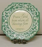 Praise God From Whom All Blessings Flow Inspirational Ceramic Wall Plaque
