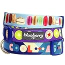 Blueberry Pet 3/4-Inch The Ultimate Macaroon Cake with Spring Pastel Hues Basic Polyester Nylon Dog Collar, Medium