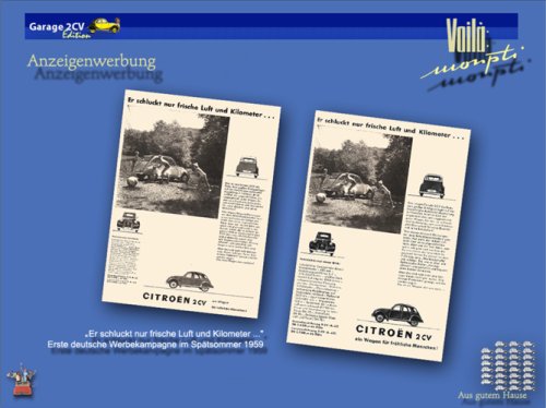 Voilà: Monpti - Citroën 2CV Werbung in Deutschland 1958 - 1990