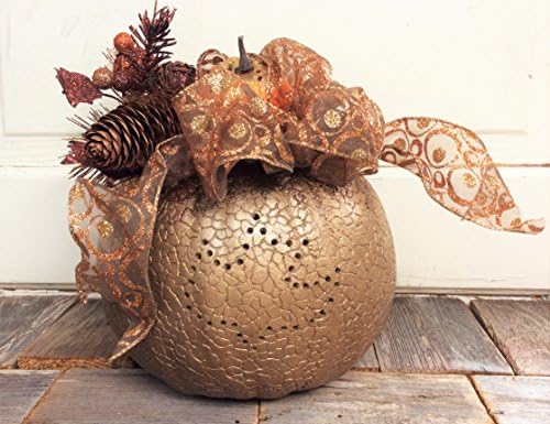 AG Designs Fall Decor - Lighted Floral Pumpkin Calvary Chapel Maranatha Dove GD
