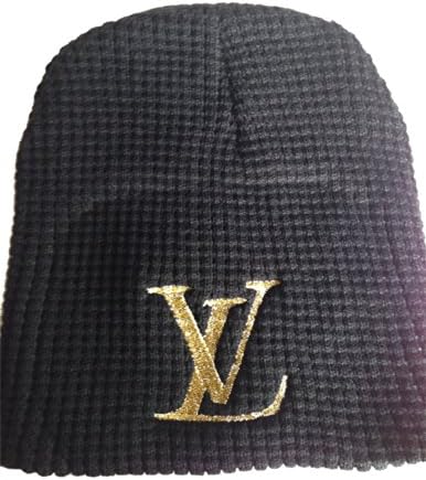 LV BLACK WAFFLE BEANIE